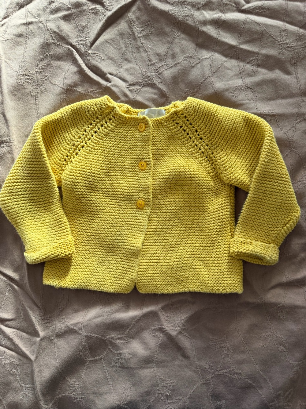 Baby Yellow Knit Cardigan - Cadet Rousselle Paris.